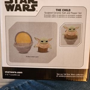 Mandalorian and Grogu Salt & Pepper Shakers